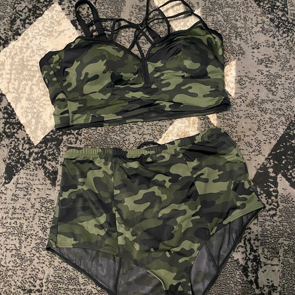 SOLD! TORRID camo 2 piece swim suit - Picture 2 of 5